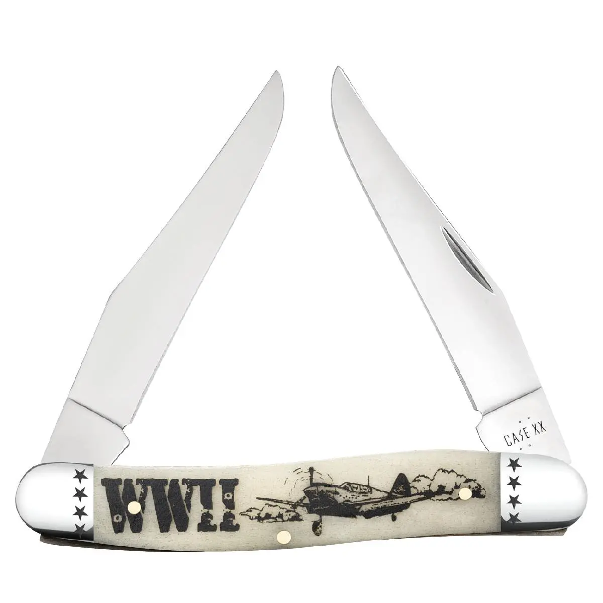 Case War Series Smooth Natural Bone Muskrat Wwii 1