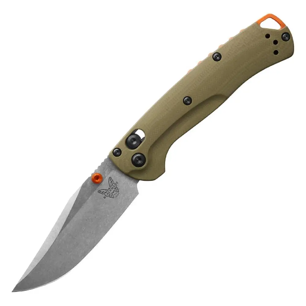 Benchmade Mini Taggedout Od Green G10 Knife 1
