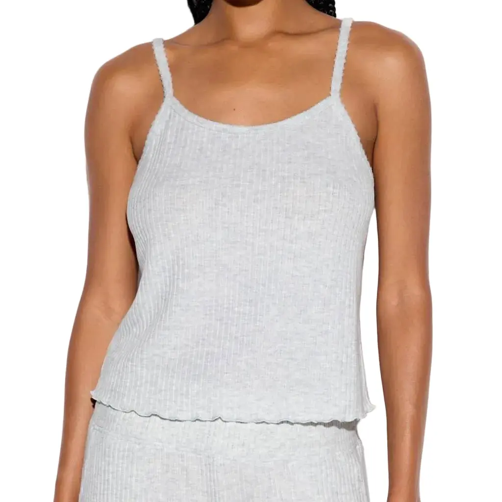 Spiritual Gangster Luma Rib Bliss Light Heather Grey Tank 1