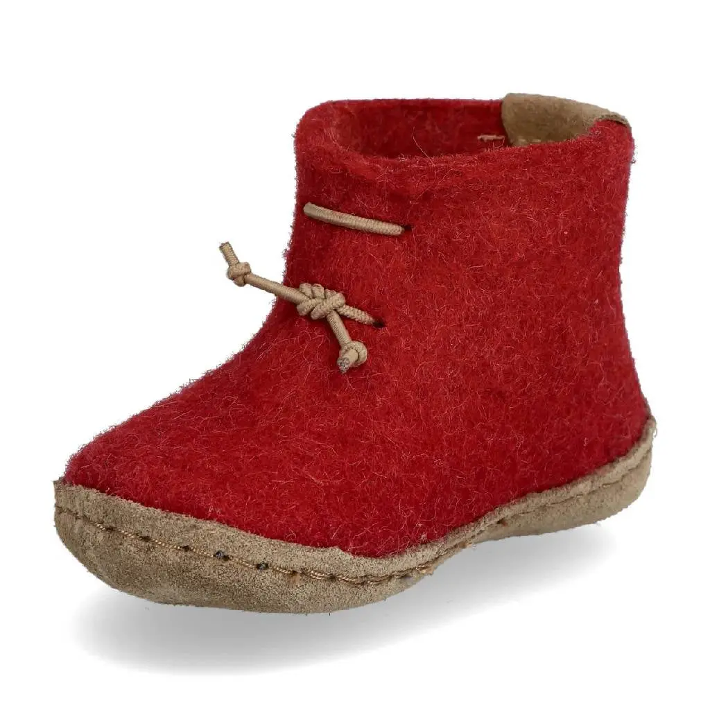 Glerups Youth Red Boot Slipper 1
