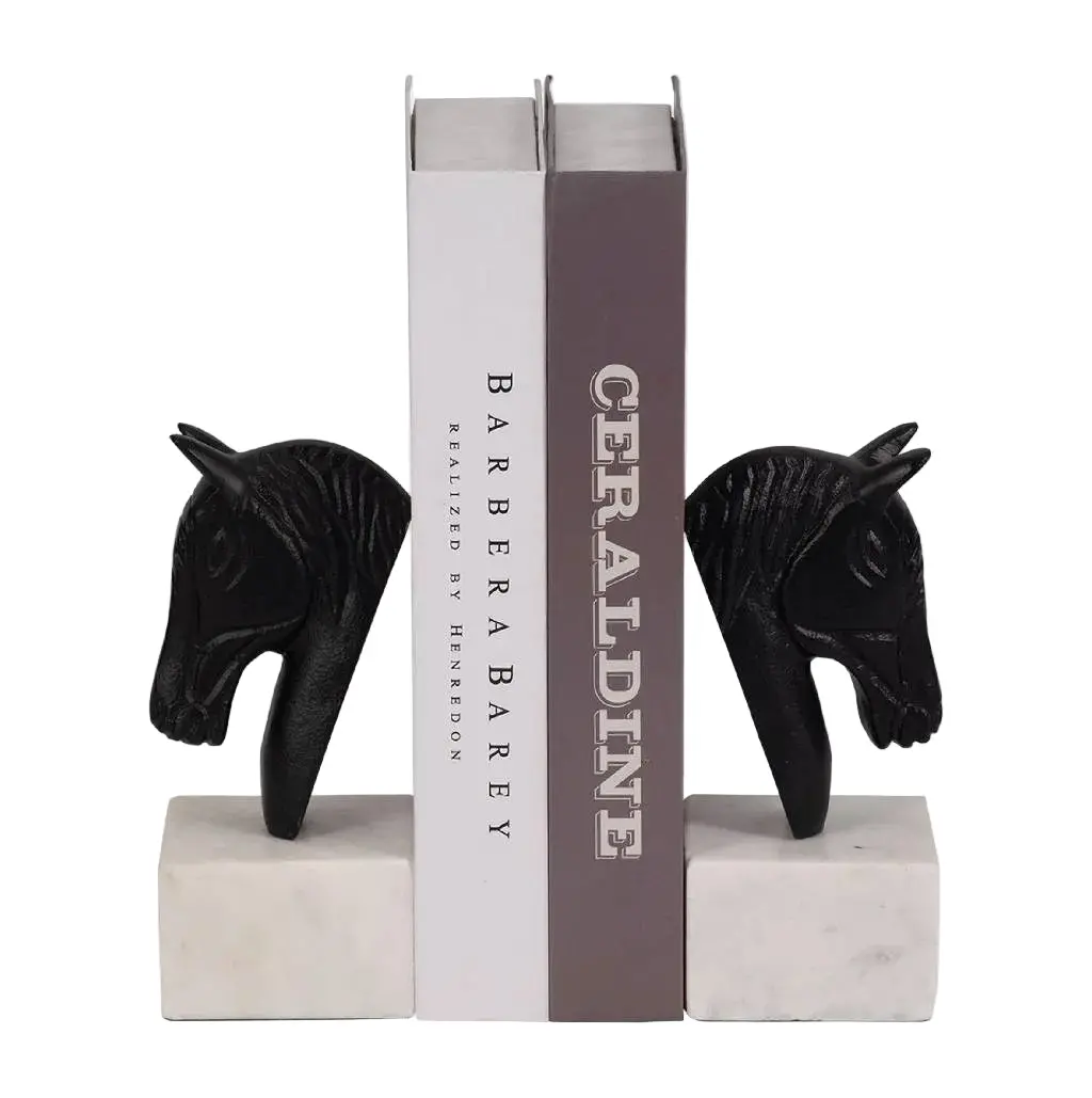 Sagebrook Home Metal Horse Head Bookends 1