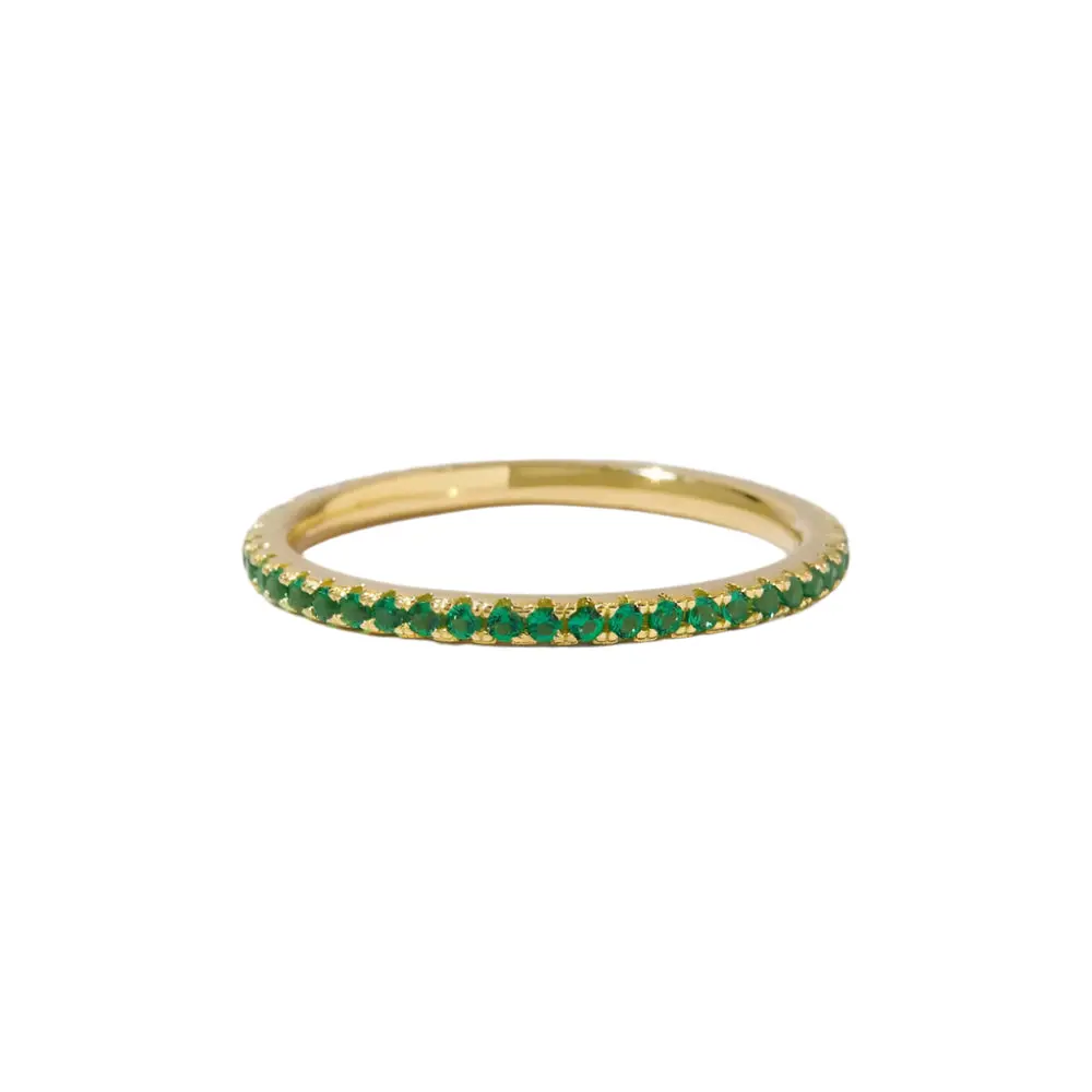 Emerald Eternity Ring - Size 6 1