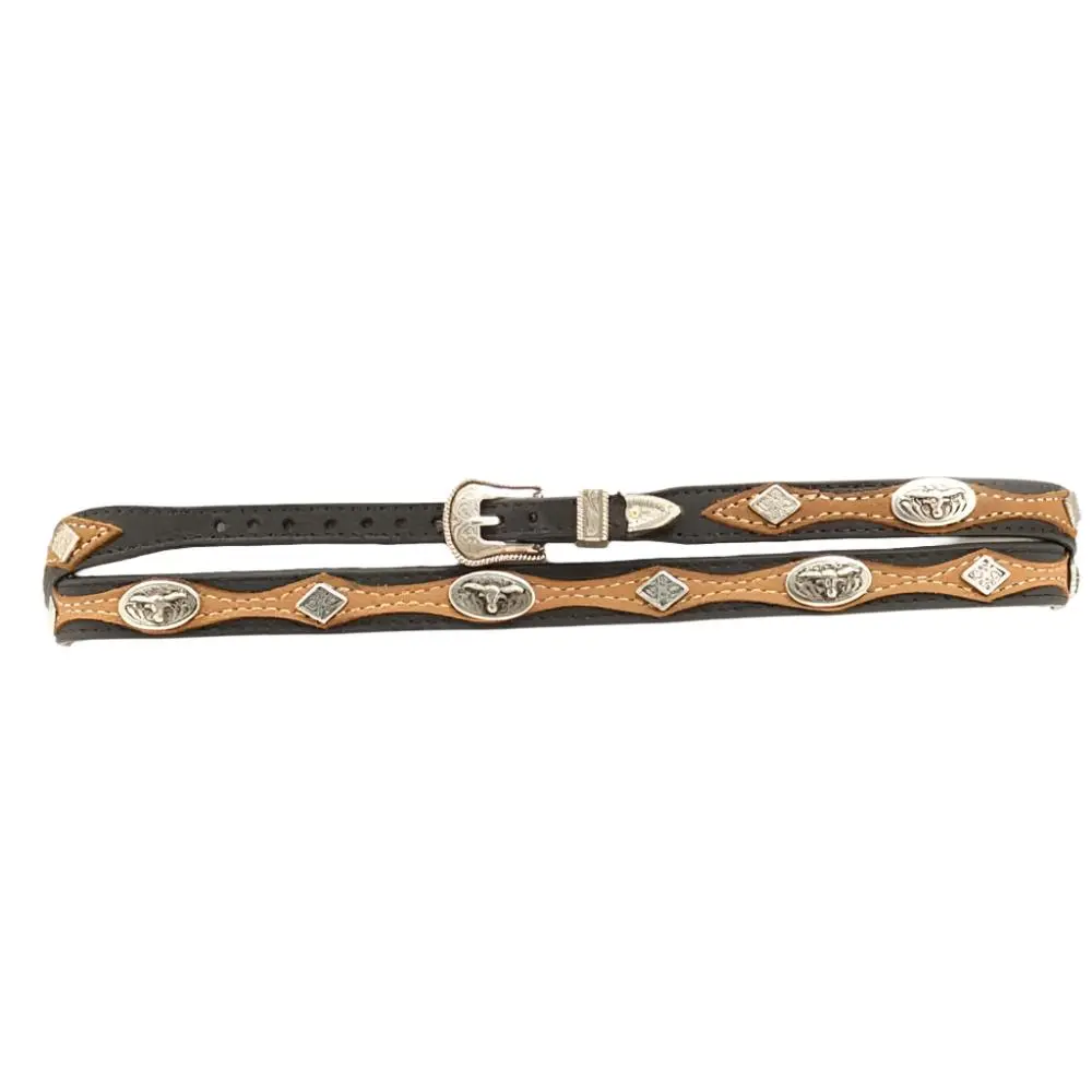 Twister Longhorn Conchos 3/8" Hatband 1