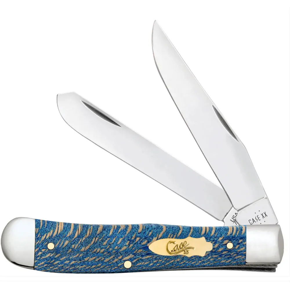 Case Smooth Blue Sycamore Wood Trapper 1