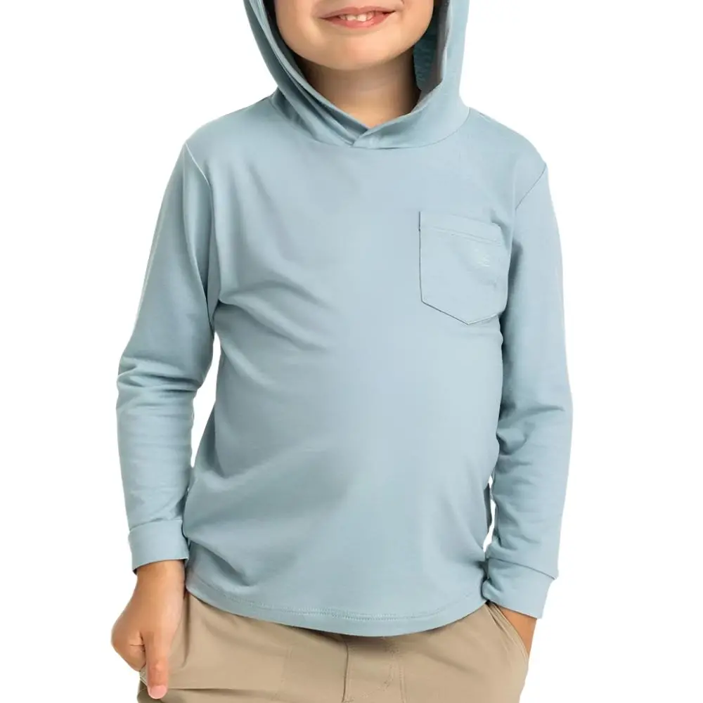 Free Fly Toddler Bamboo Shade Hoodie - Ocean Mist 1