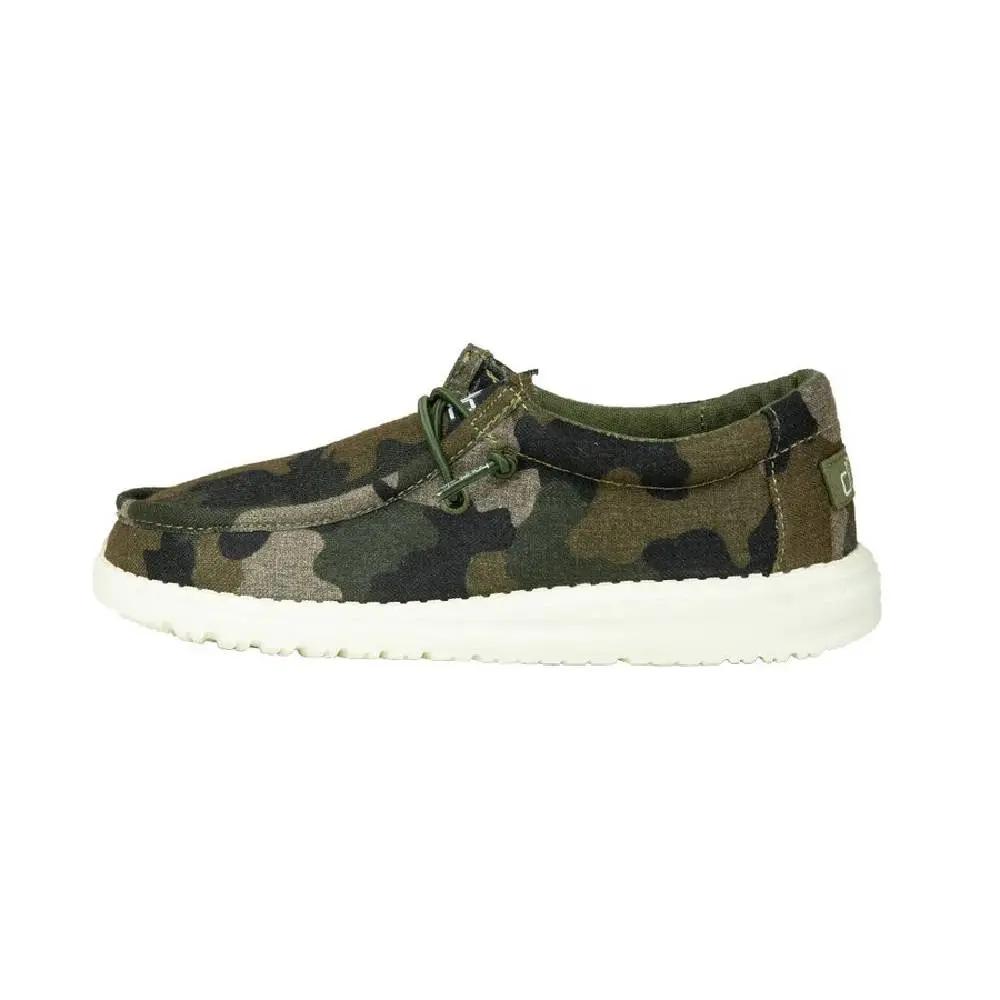 Hey Dude Youth Wally Linen - Camo 1