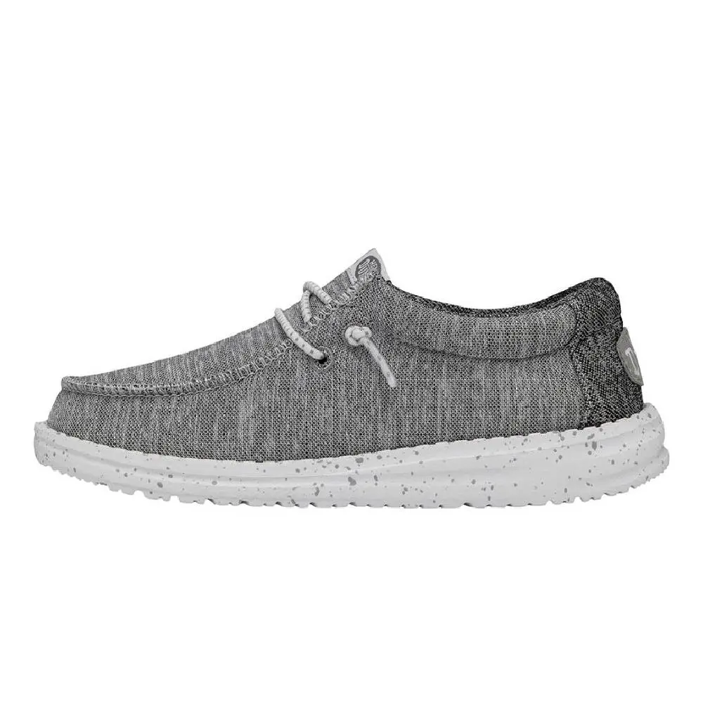 Hey Dude Youth Wally Sport Knit - Light Grey 1