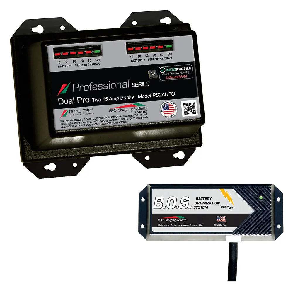 Dual Pro Ps2 Auto 2 Bank Battery Charger W/2 Bank B.O.S. [Ps2auto/Bos12v2] 1
