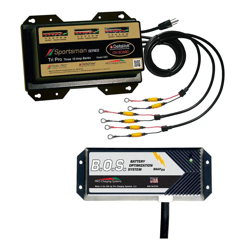 Dual Pro Ss3 3 Bank Battery Charger W/2 Bank B.O.S. [Ss3/Bos12v2] 1