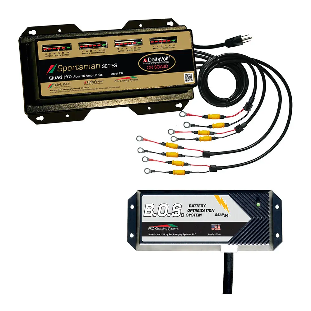 Dual Pro Ss4 4 Bank Battery Charger W/3 Bank B.O.S. [Ss4/Bos12v3] 1