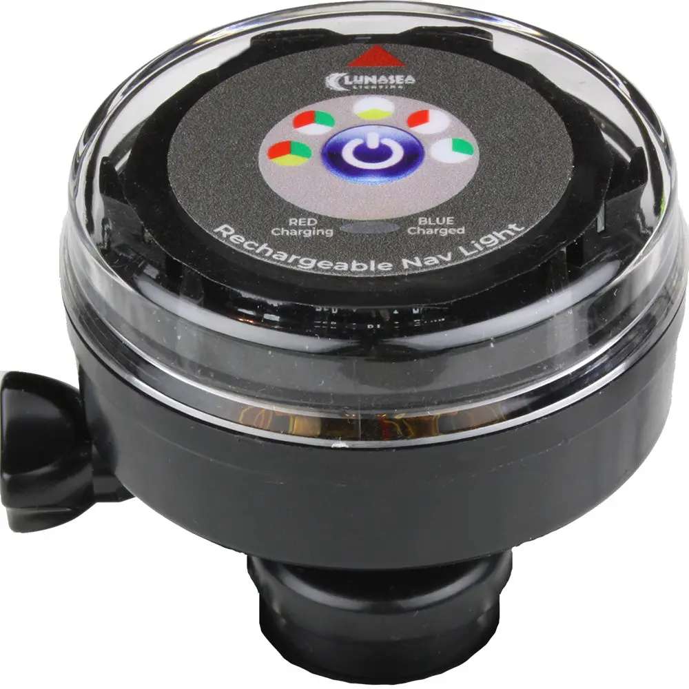 Lunasea Rechargeable Tri-Color Portable Navigation Light (No Mount) - Black [Llb-72Bk-Ub-00] 1