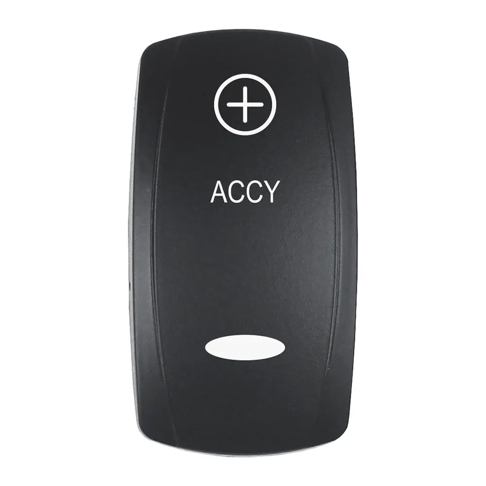 Pacer Actuator - 'Accy' F/V Series Contura Switches - Black - Laser Etched (Top/Bottom Light) [Ev2le-Acc] 1