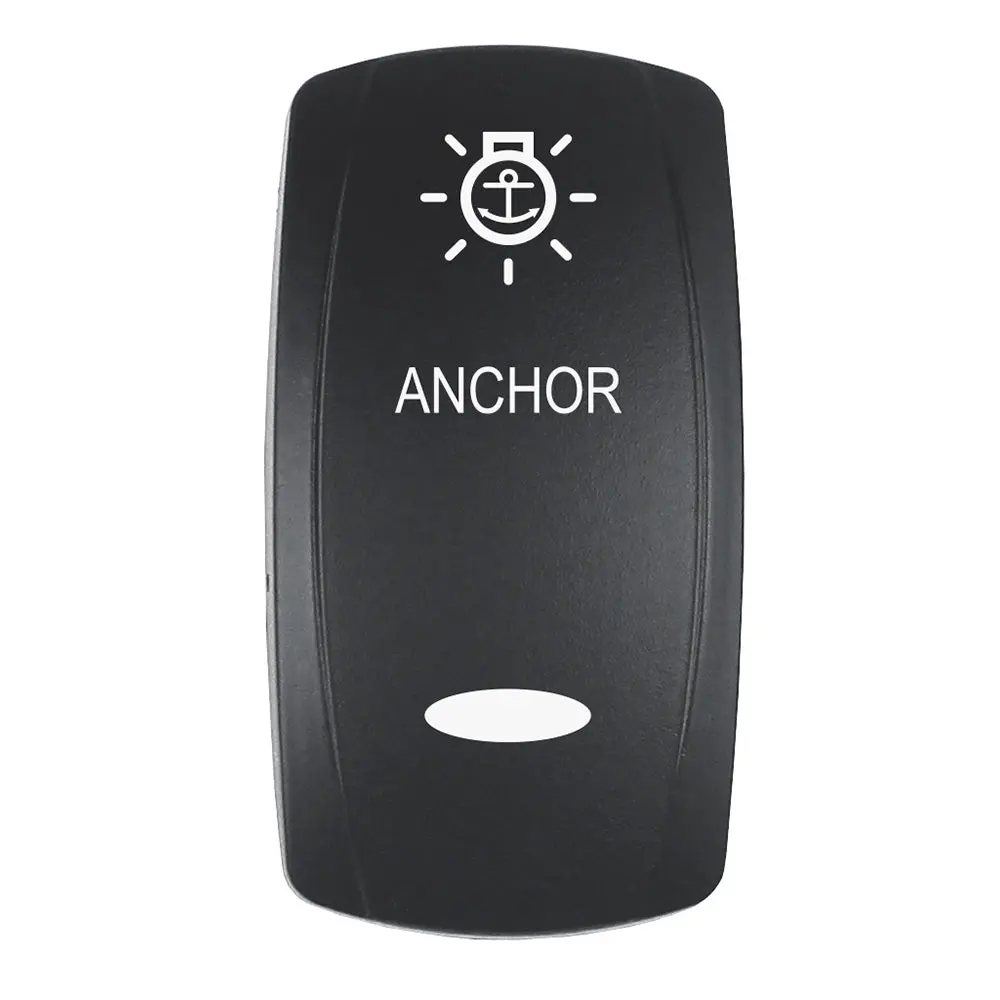 Pacer Actuator - 'Anchor' F/V Series Contura Switches - Black - Laser Etched (Top/Bottom Light) [Ev2le-Anc] 1