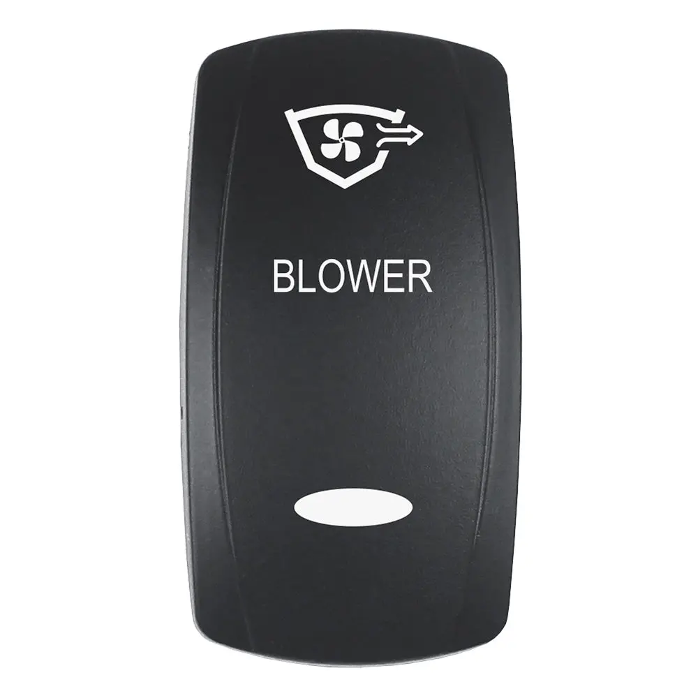 Pacer Actuator - 'Blower' F/V Series Contura Switches - Black - Laser Etched (Top/Bottom Light) [Ev2le-Blwr] 1