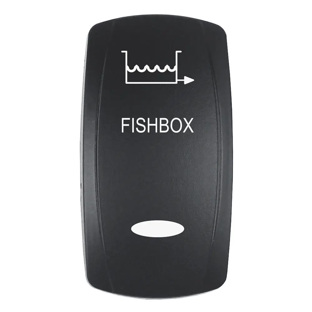 Pacer Actuator - 'Fishbox' F/V Series Contura Switches - Black - Laser Etched (Top/Bottom Light) [Ev2le-Fbx] 1