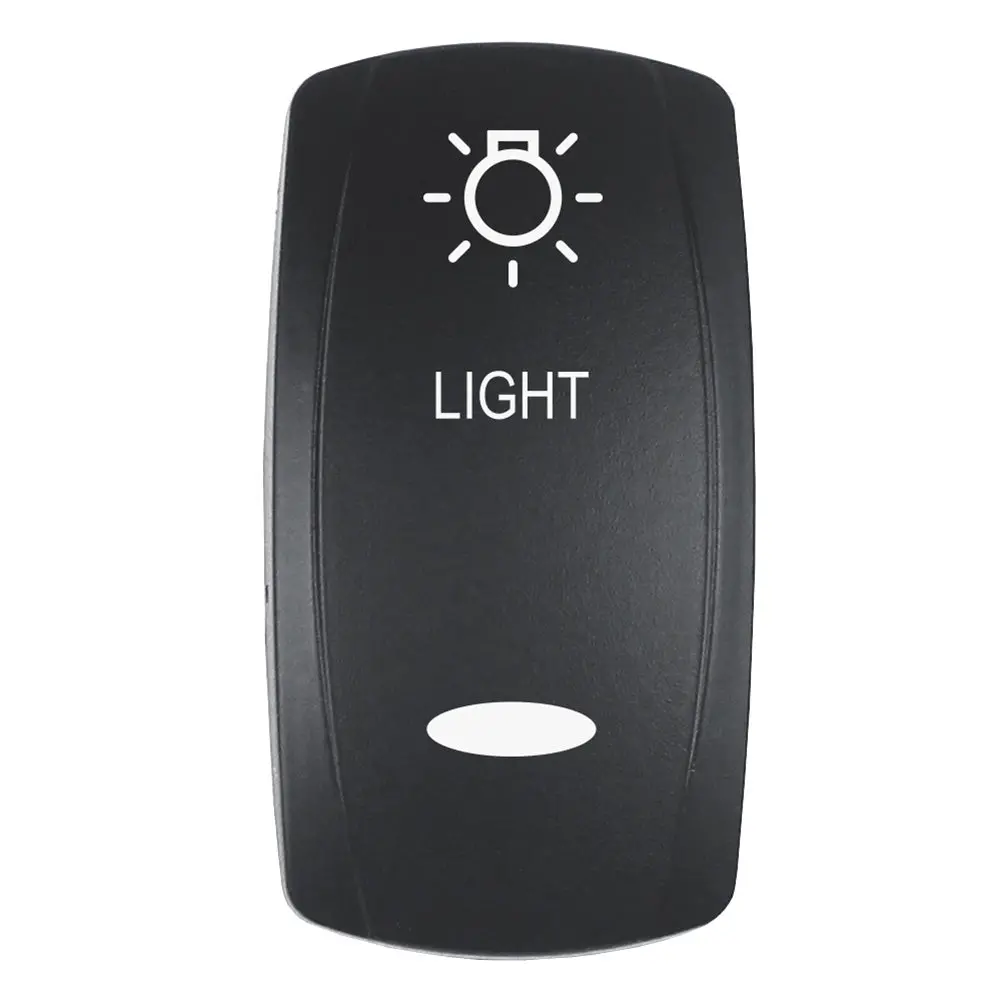 Pacer Actuator - 'Light' F/V Series Contura Switches - Black - Laser Etched (Top/Bottom Light) [Ev2le-Lt] 1