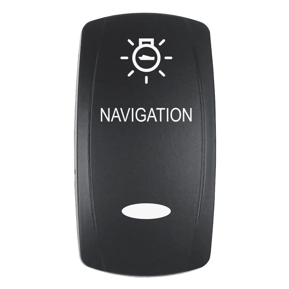 Pacer Actuator - 'Navigation' F/V Series Contura Switches - Black - Laser Etched (Top/Bottom Light) [Ev2le-Nav] 1
