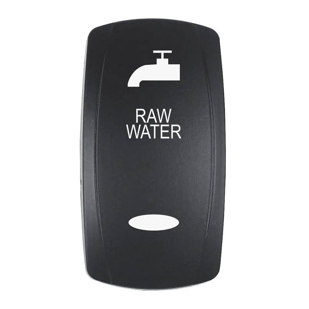Pacer Actuator - 'Raw Water' F/V Series Contura Switches - Black - Laser Etched (Top/Bottom Light) [Ev2le-Raw] 1