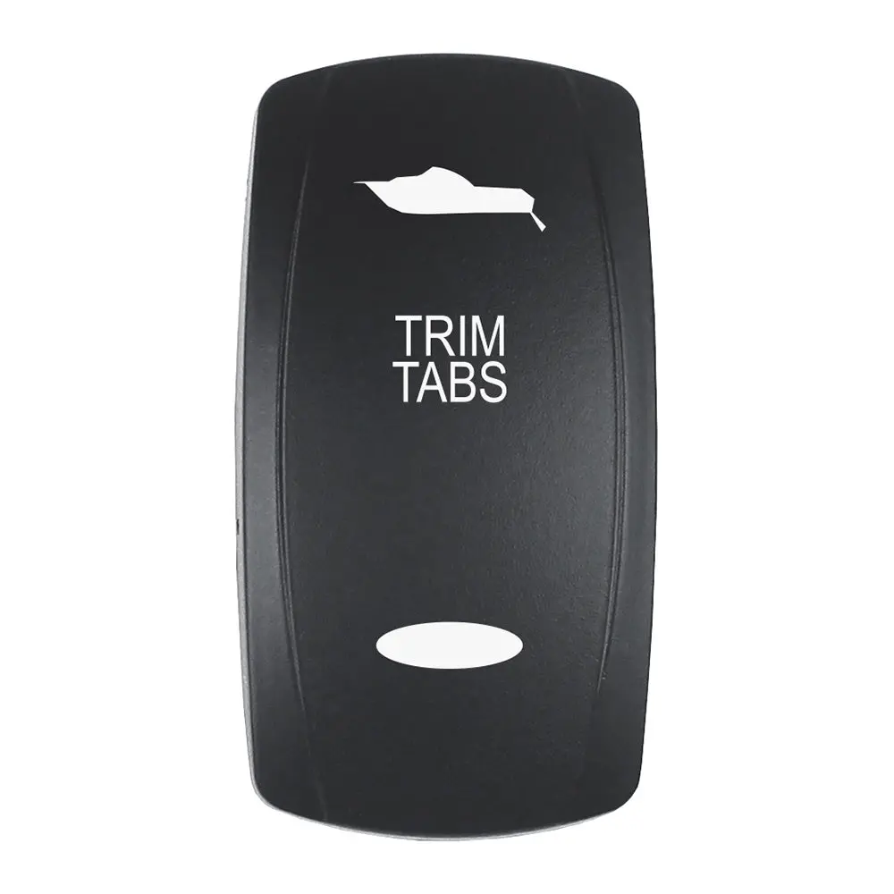 Pacer Actuator - 'Trim Tabs' F/V Series Contura Switches - Black - Laser Etched (Top/Bottom Light) [Ev2le-Trm] 1