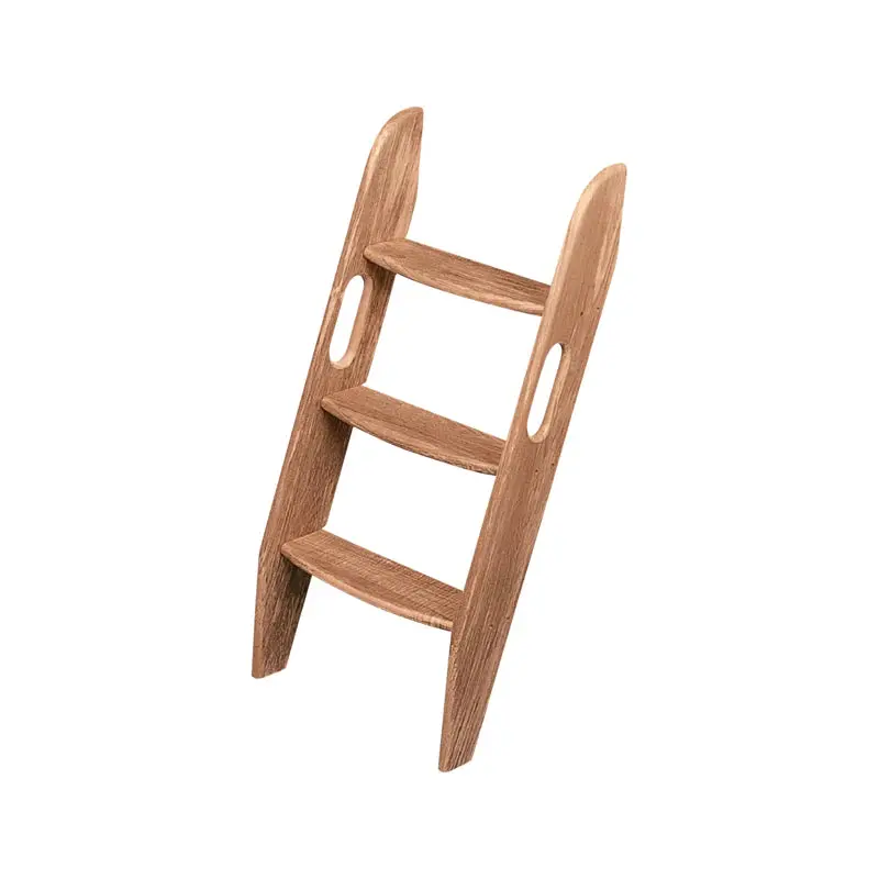 Whitecap 3 Step Teak Companion Ladder Part 63810 1